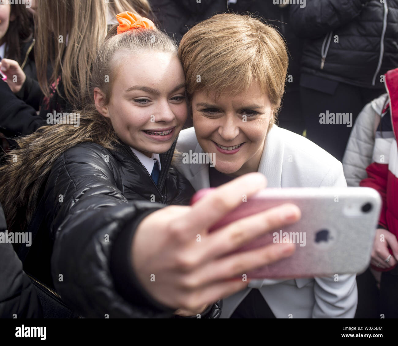 Leader Nicola Sturgeon welcomes the three newly elected SNP MEPs - Alyn Smith, Christian Allard and Aileen McLeod - following the party’s emphatic victory in the European parliament elections. Featuring: Nicola Sturgeon Where: Edinburgh, United Kingdom When: 28 May 2019 Credit: Euan Cherry/WENN Stock Photo