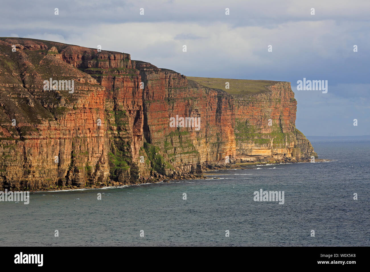 View of the Cliffs on the edge of Rackwick Bay Hoy Orkney Stock Photo