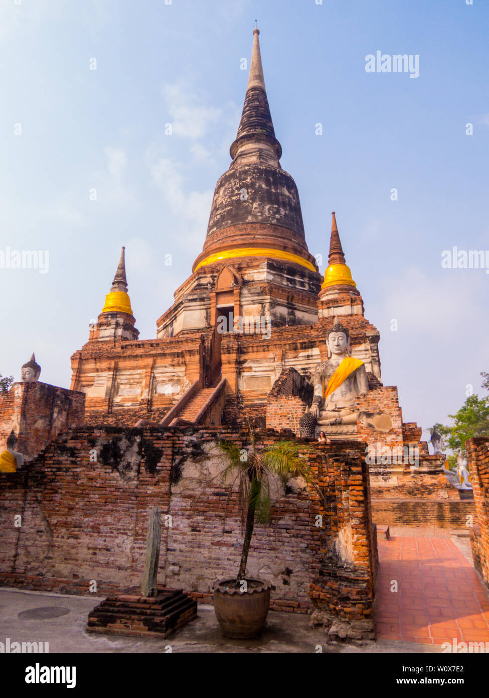 Wat Yai Chai Mongkhon, Ayutthaya, Thailand Stock Photo