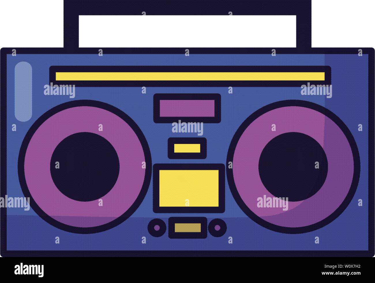boombox stereo music on white background Stock Vector Image & Art Alamy