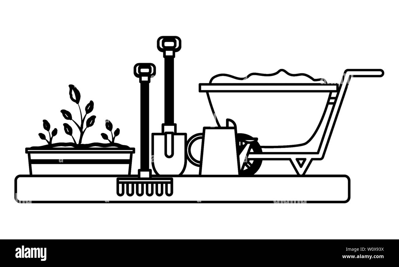 tools decoration gardening flat design Stock Vector Image & Art - Alamy