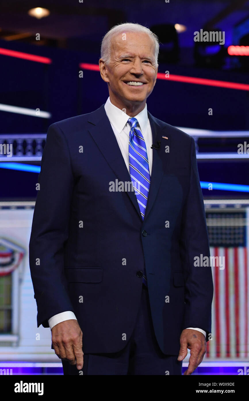 Miami, FL, USA. 27th June, 2019. Joe Biden attends the 2020 Democratic Party presidential debates held at The Adrienne Arsht Center on June 27, 2019 in Miami Florida. Credit: Mpi04/Media Punch ***No Ny Newspapers***/Alamy Live News Stock Photo