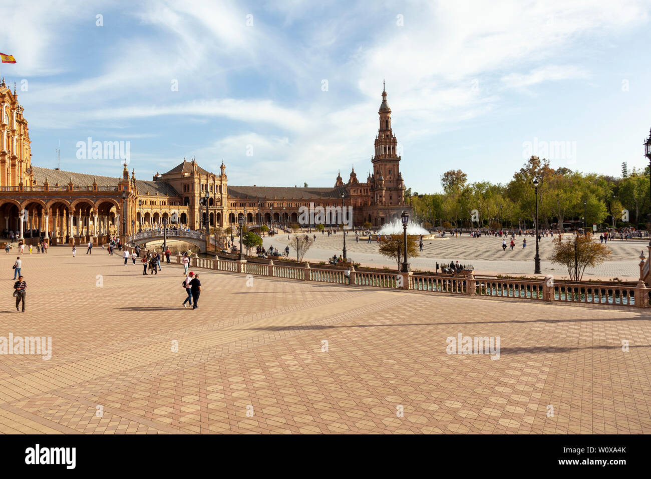 Plaza De Espana, Seville, Spain Stock Photo