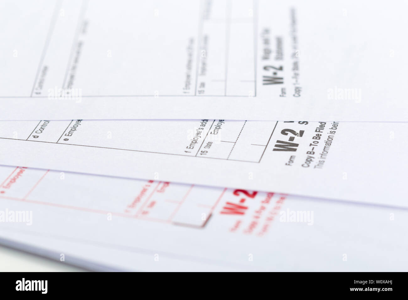 Tax forms, close up Stock Photo