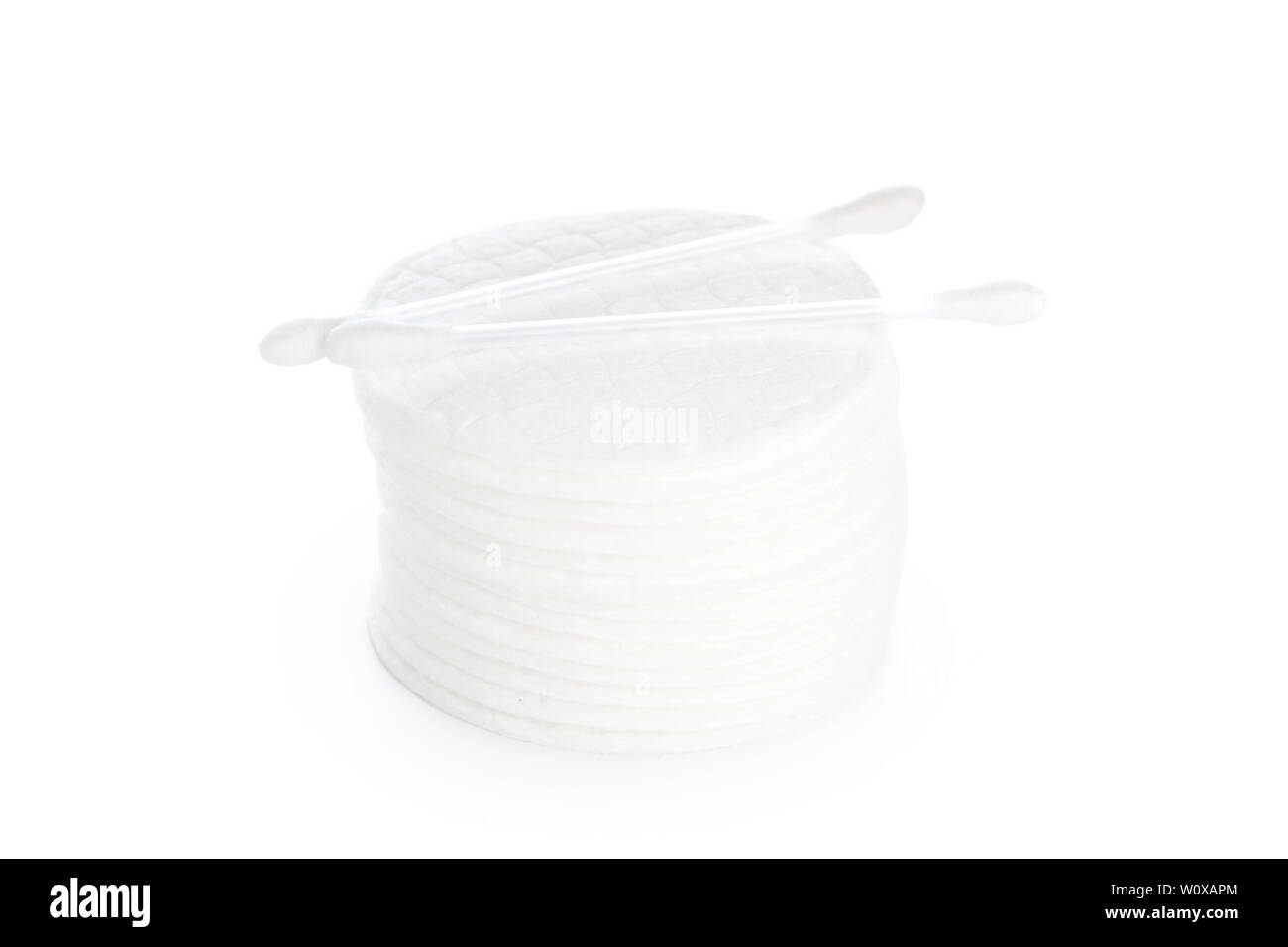 Cotton pads isolated on white background Stock Photo Alamy