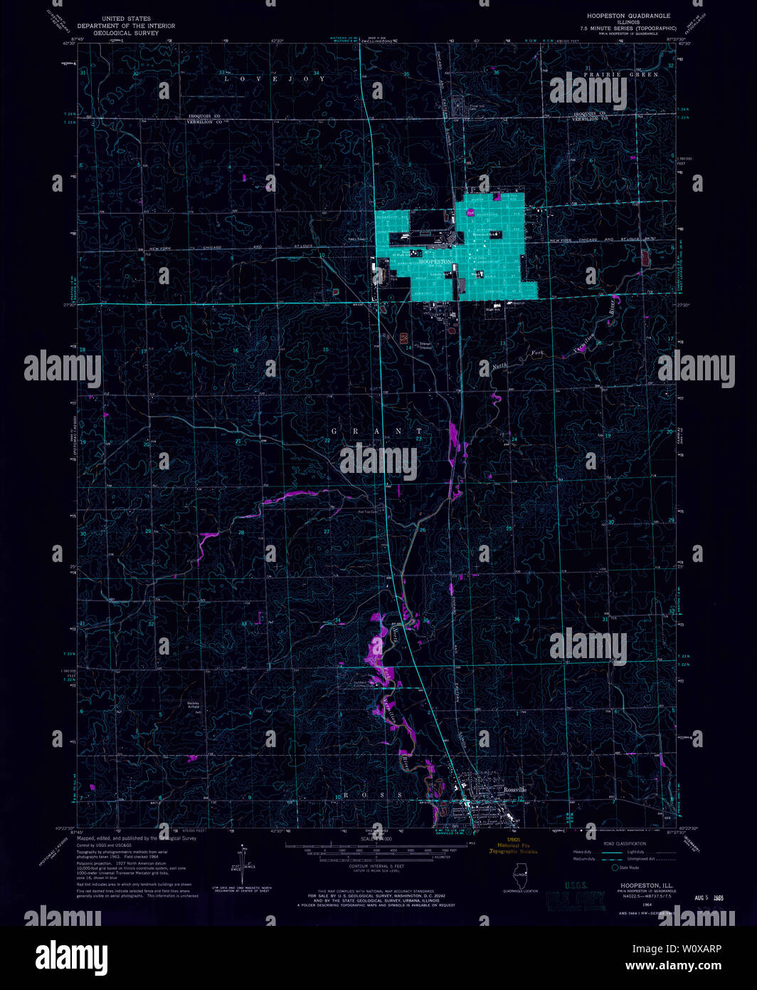 Hoopeston illinois map hires stock photography and images Alamy