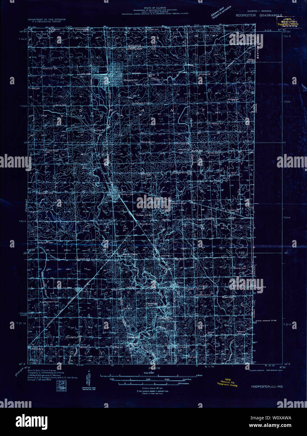 Hoopeston illinois map hires stock photography and images Alamy