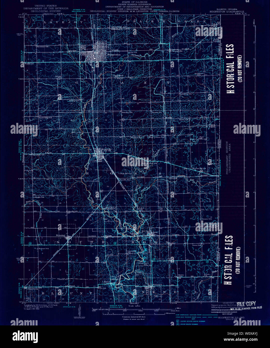 Hoopeston illinois map hires stock photography and images Alamy