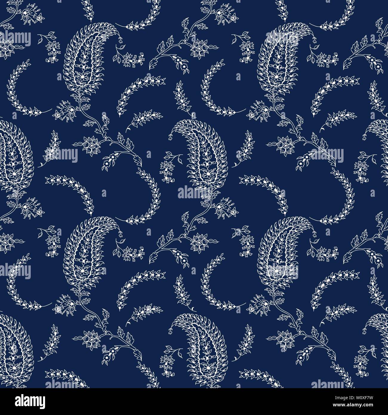Blue floral motifs hi-res stock photography and images - Alamy