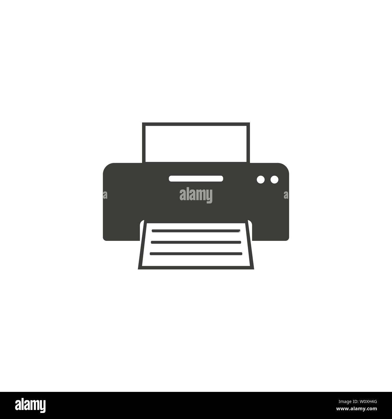 Vector illustration, flat design. Copy device printer icon Stock Vector ...