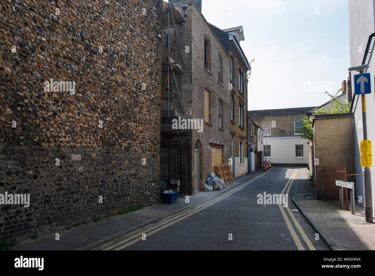 A three storey Victorian house being restored in Paragon Street