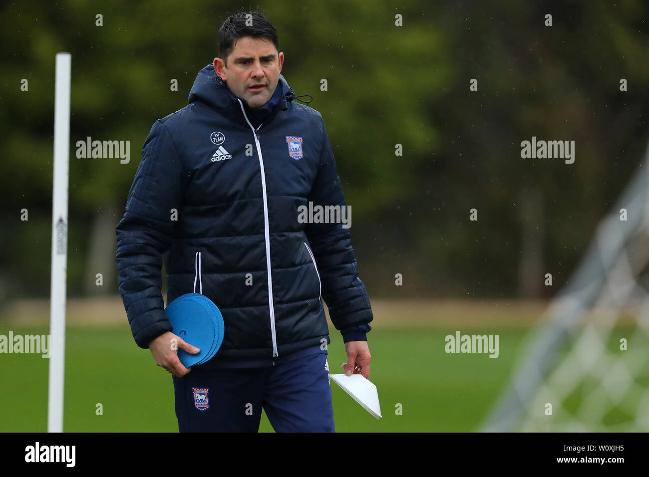 Assistant Manager of Ipswich Town, Stuart Taylor - Paul Lambert, New Ipswich Town Manager first training session - 30th October 2018 Stock Photo