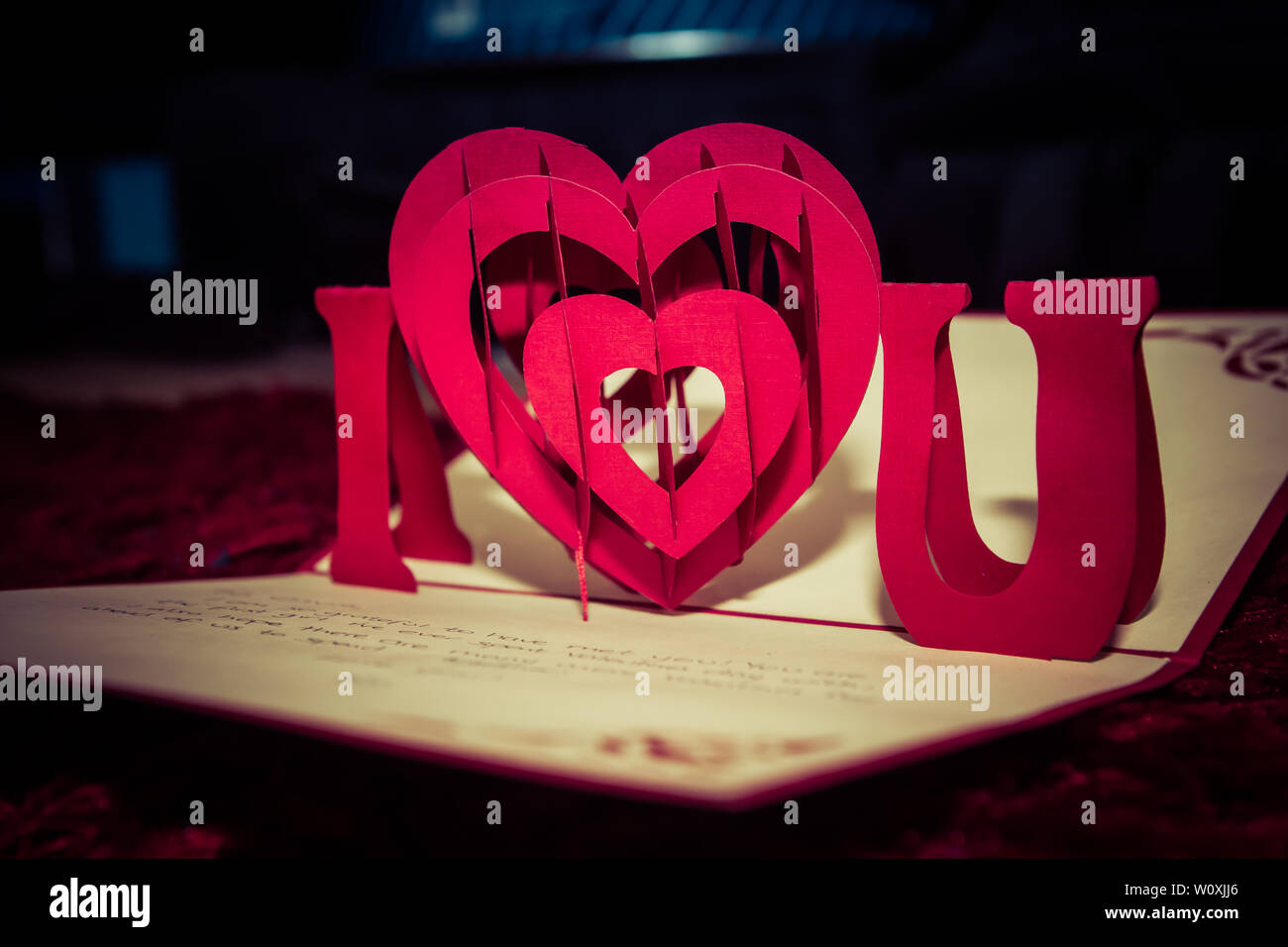 3D I Love You card Stock Photo - Alamy