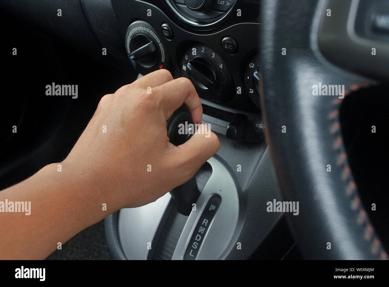 Auto gear change system.Car accessories and parts Stock Photo Alamy