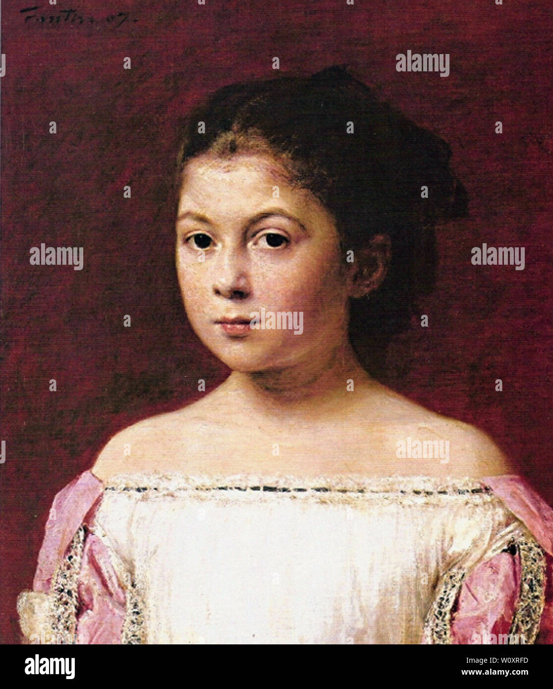 Henri Fantin-Latour - Marie Yolande De Fitz James 1867 Stock Photo