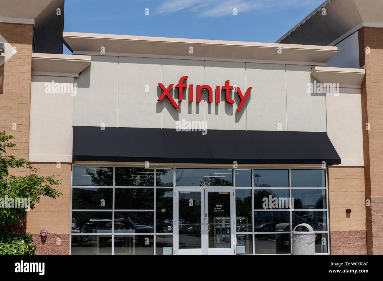 Chicago - Circa June 2019: Xfinity branded Comcast consumer retail store. Comcast is a Multinational Mass Media Company I Stock Photo