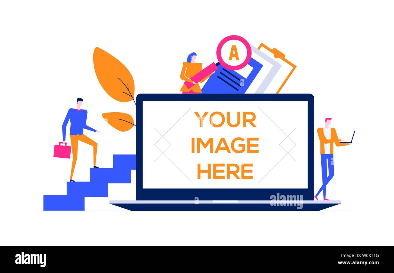 Career growth - flat design style colorful illustration Stock Vector ...
