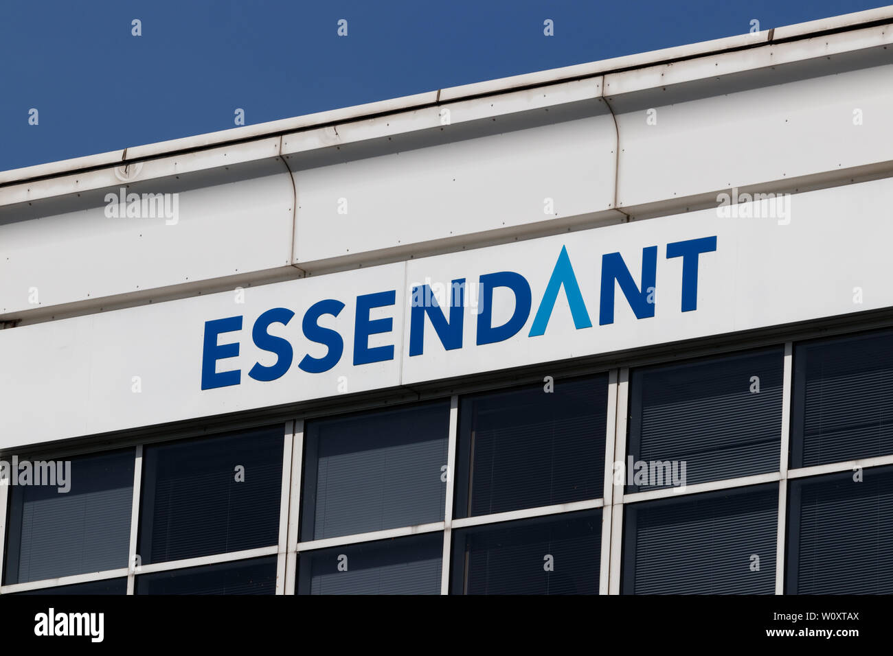 Deerfield - Circa June 2019: Essendant corporate headquarters. Essendant is  a national wholesale distributor of office supplies II Stock Photo - Alamy