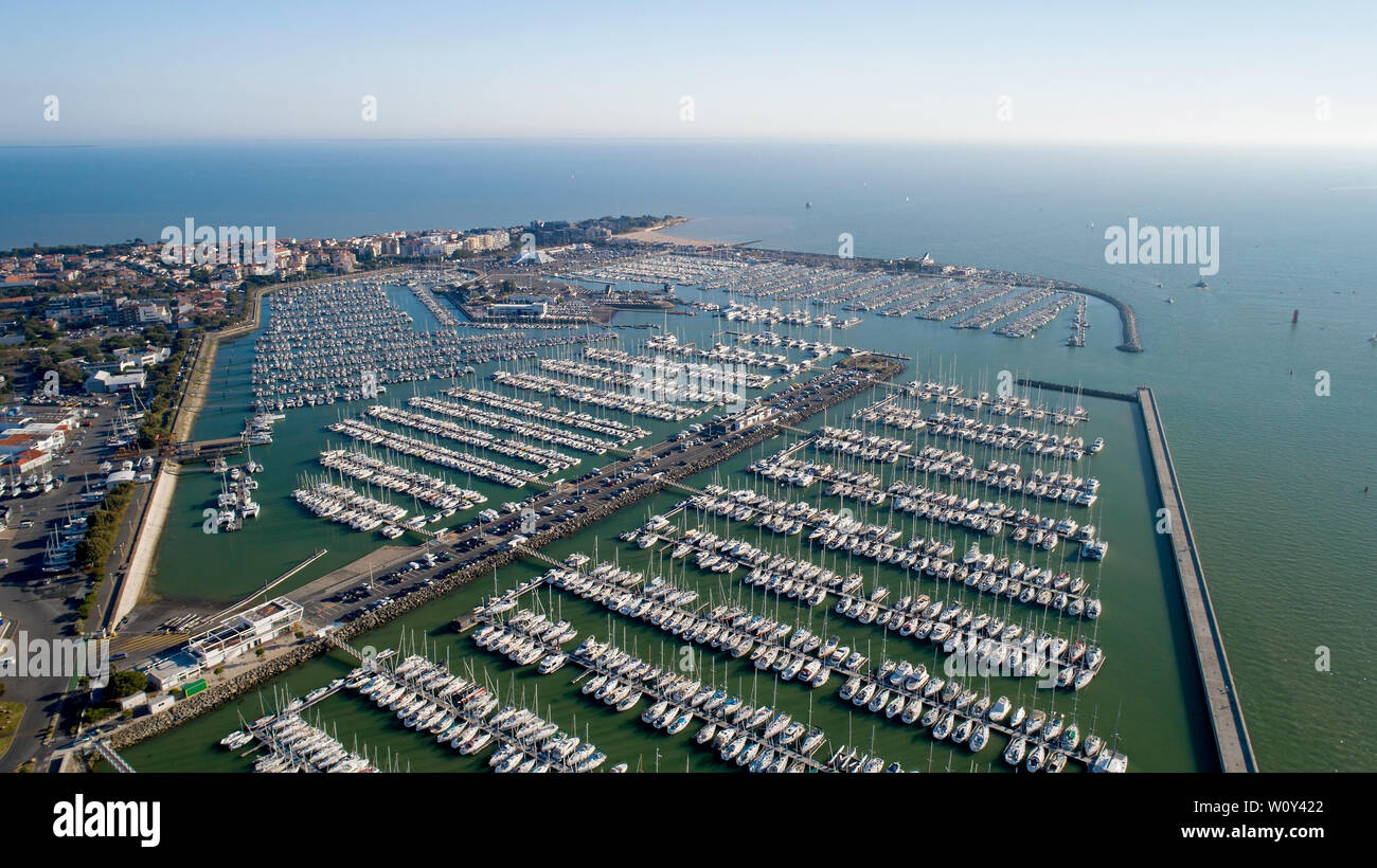 Aerial photo of boats in the Minimes port, La Rochelle, France Stock Photo  - Alamy