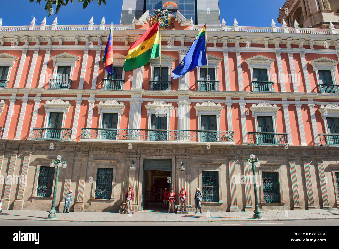The Palacio Quemado official government residence, La Paz, Bolivia Stock Photo