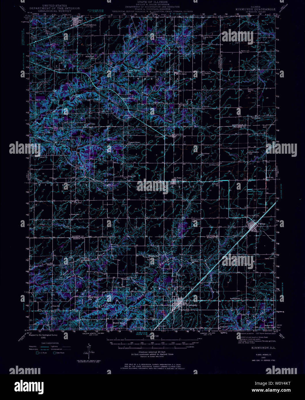 Kinmount Map Map of kinmundy hi-res stock photography and images - Alamy