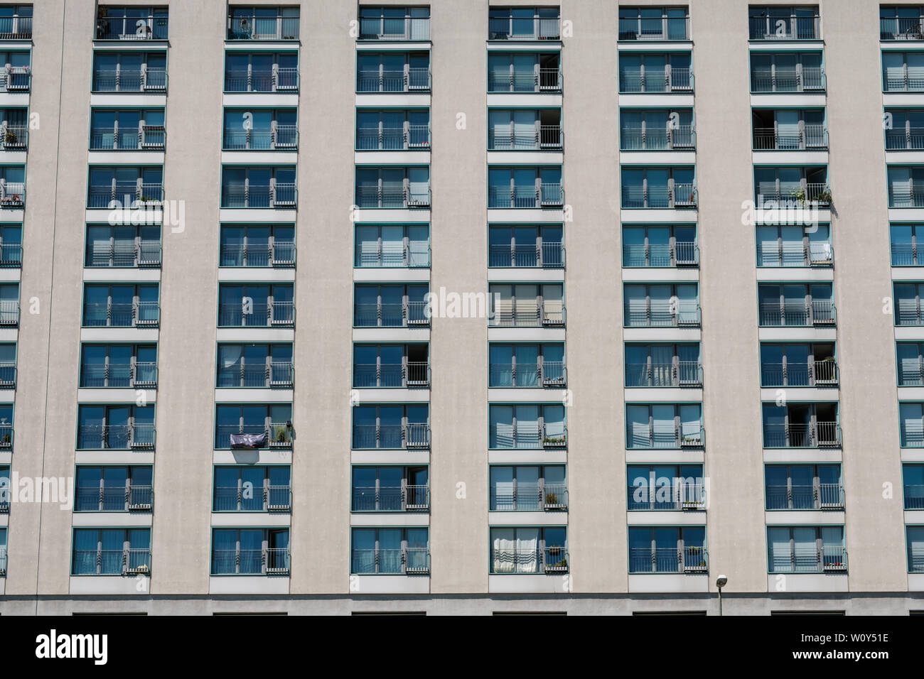 residential building facade, apartment house / real estate exterior Stock Photo