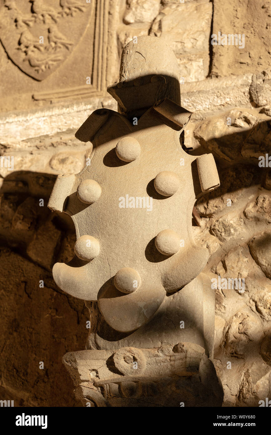 Ancient Coat of Arms of Medici family (shield with six sphere), famous