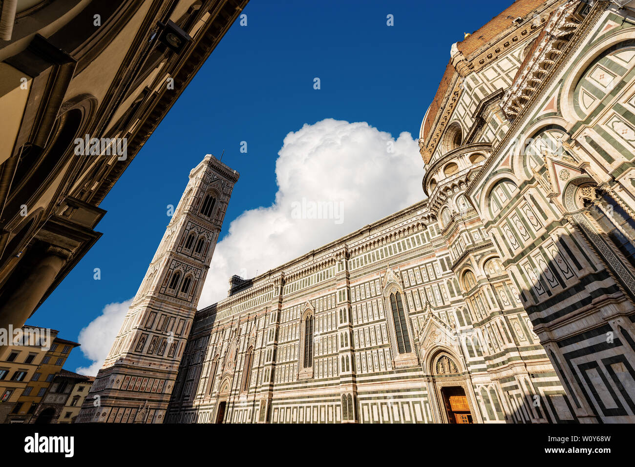 Florence Cathedral (Duomo di Firenze) and Bell Tower of Giotto, Tuscany Italy. Santa Maria del Fiore (1296-1436) UNESCO world heritage site Stock Photo