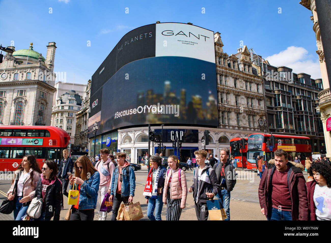 Piccadilly Circus in London, United Kingdom Stock Photo