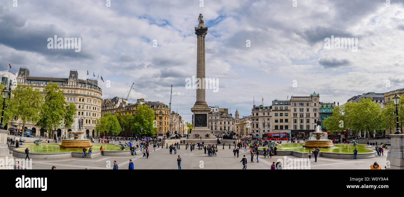 Trafalgar Square in London, United Kingdom Stock Photo