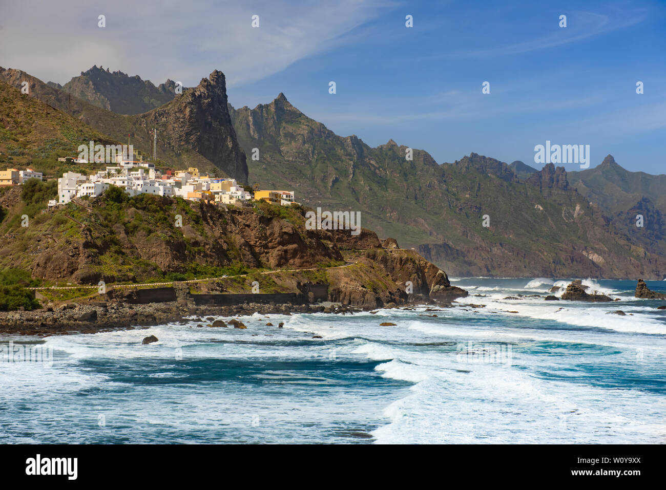 ocean shore near Almaciga, Anaga, Tenerife island Stock Photo