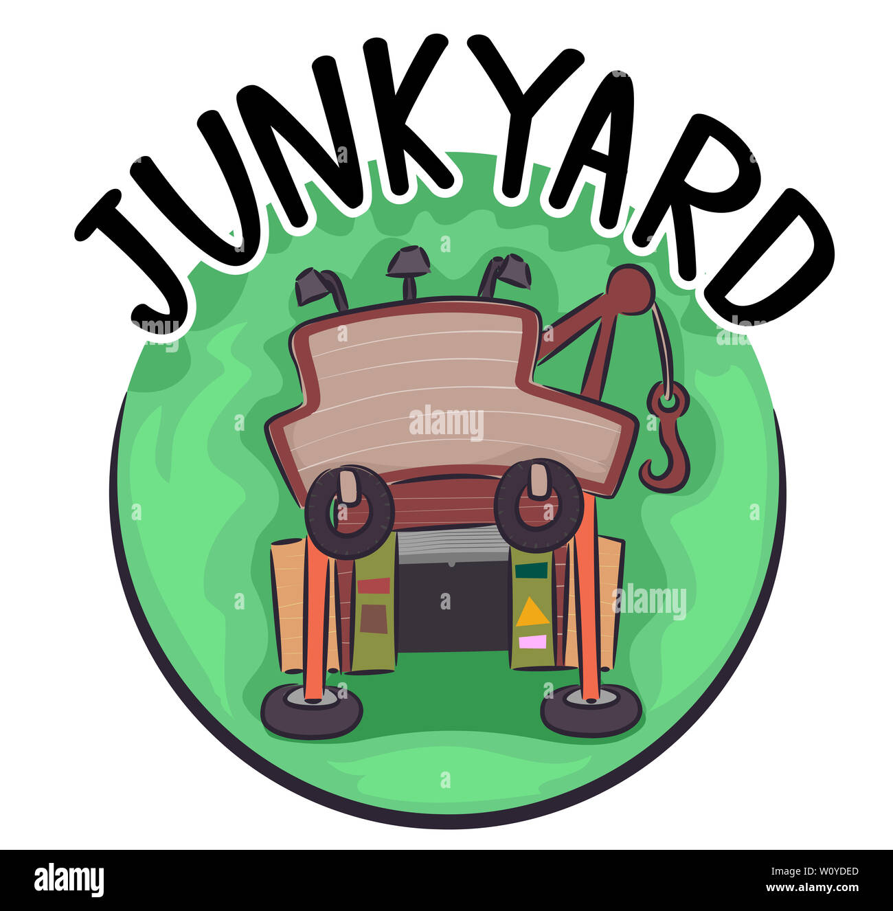 Illustration of a Junkyard or Junk Shop Icon Stock Photo Alamy