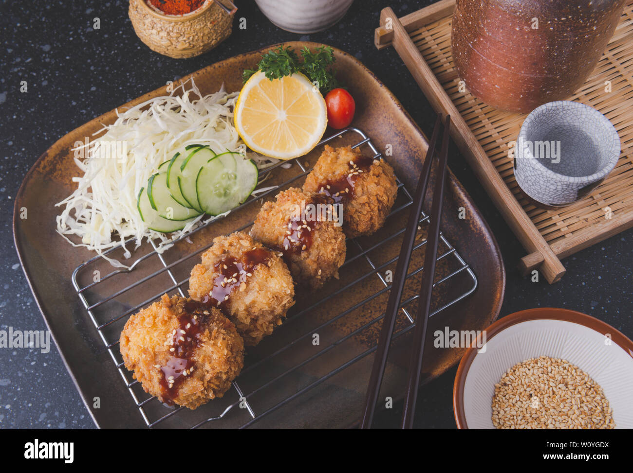 Japanese Style Burger High Resolution Stock Photography And Images Alamy