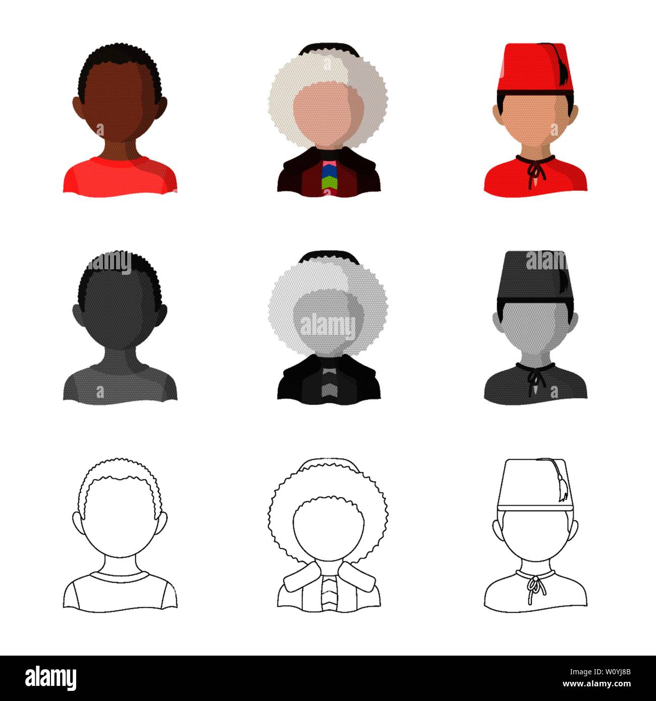 Vector design of imitator and resident icon. Set of imitator and ...