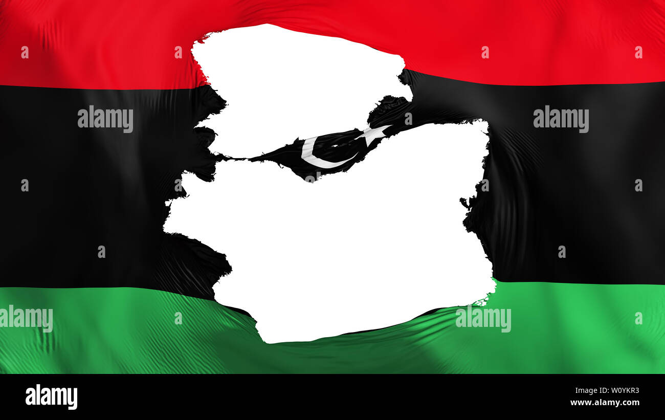 Tattered Libya flag, white background, 3d rendering Stock Photo - Alamy