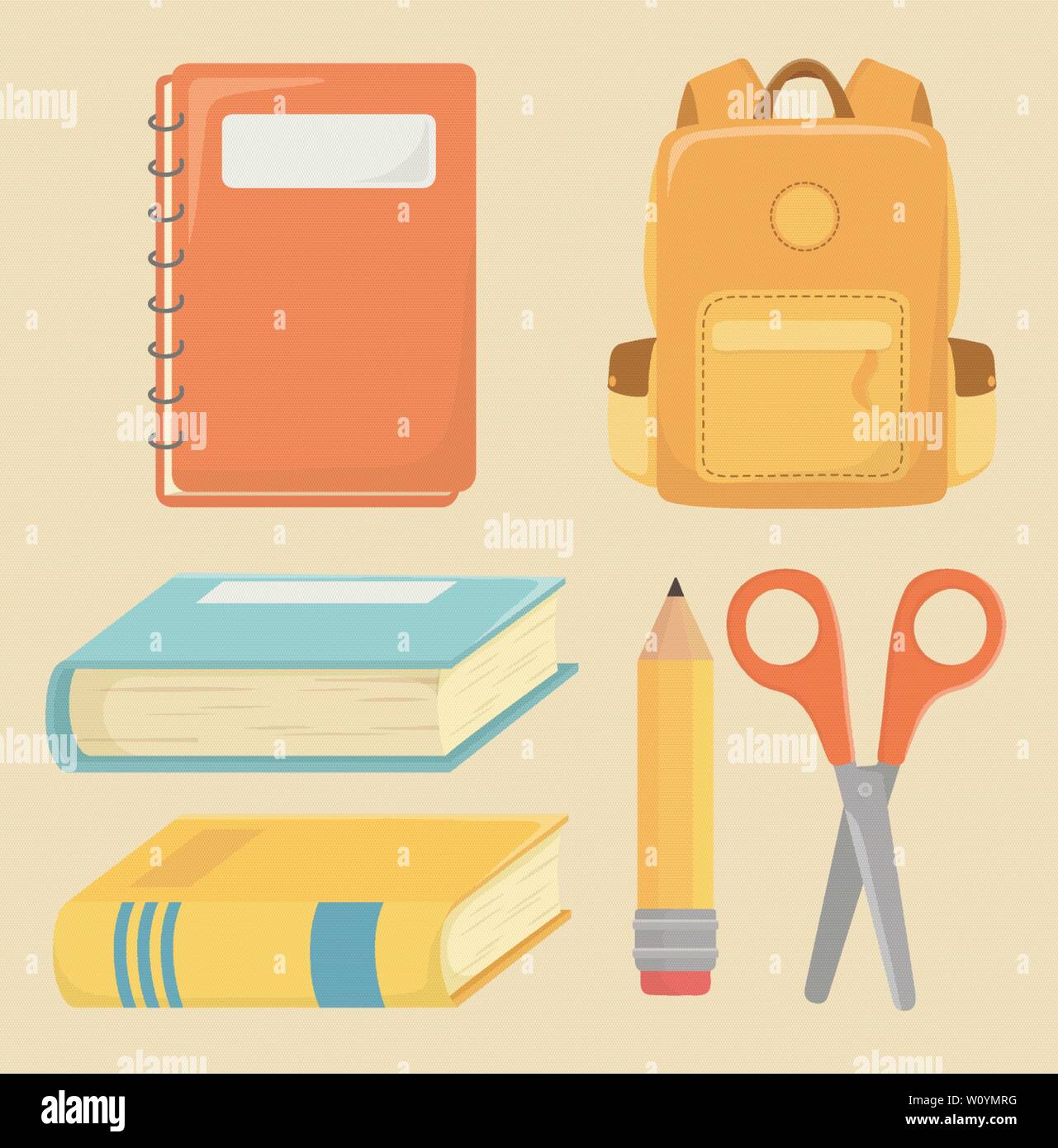 back to school set supplies vector illustration design Stock Vector ...