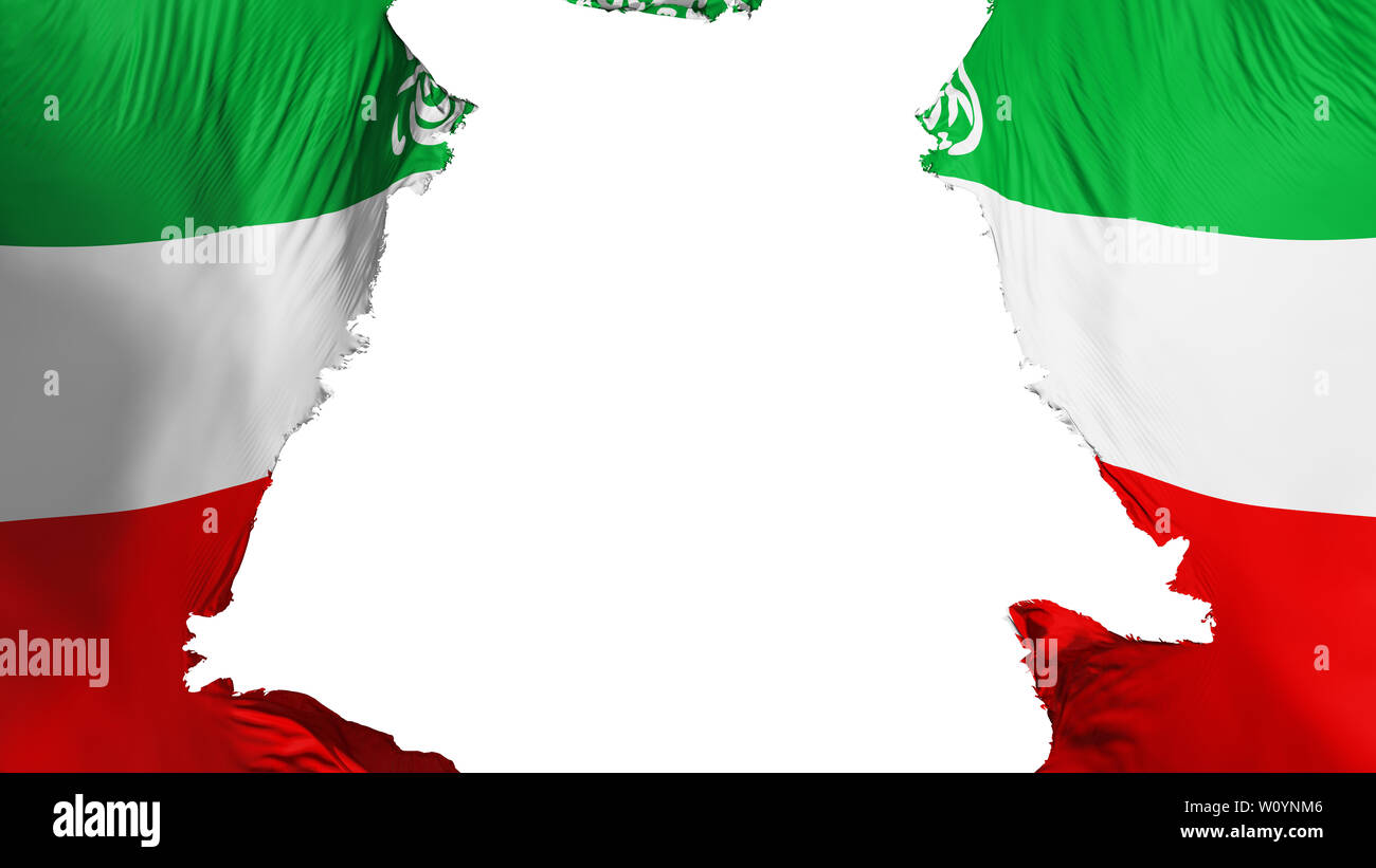 Somaliland flag ripped apart, white background, 3d rendering Stock Photo