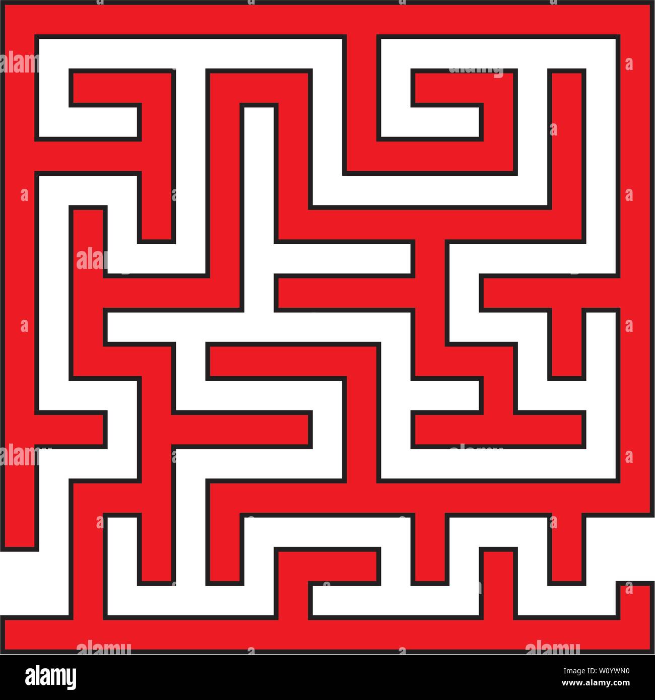 Vector Illustration of Simple Labyrinth Maze Stock Vector
