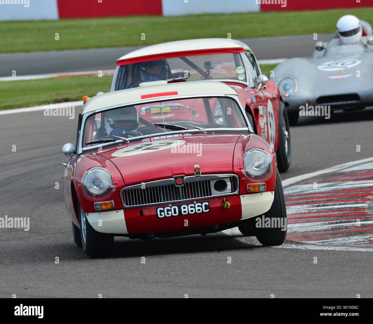 Tim Jacobsen, Laurence Jacobsen, MGB, GT & Sports Car Cup, Pre-66 GT Cars, Pre-63 Sports Cars, Donington Historic Festival, May 2019, motor racing, mo Stock Photo