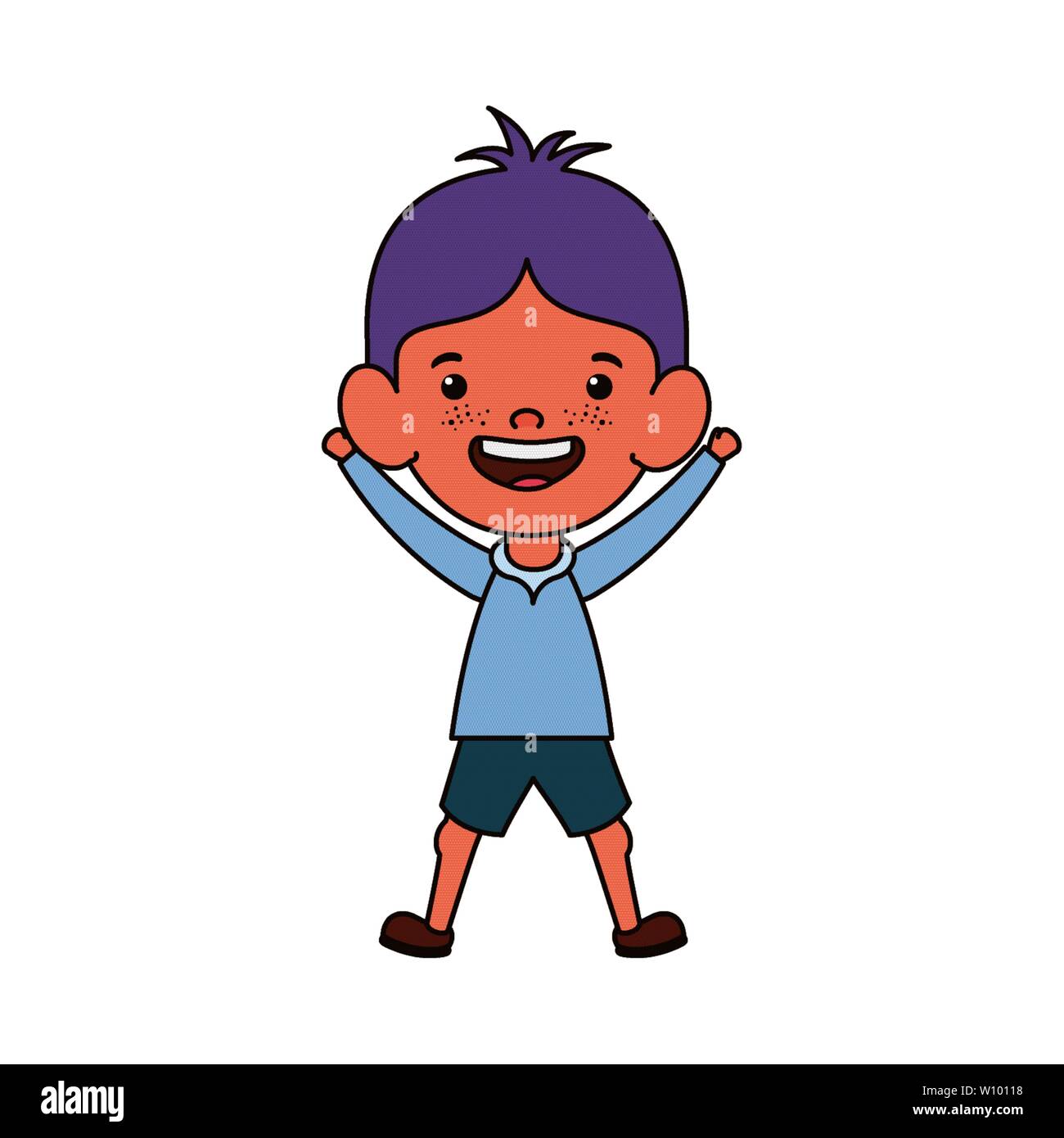 baby boy standing smiling on white background Stock Vector Image & Art ...