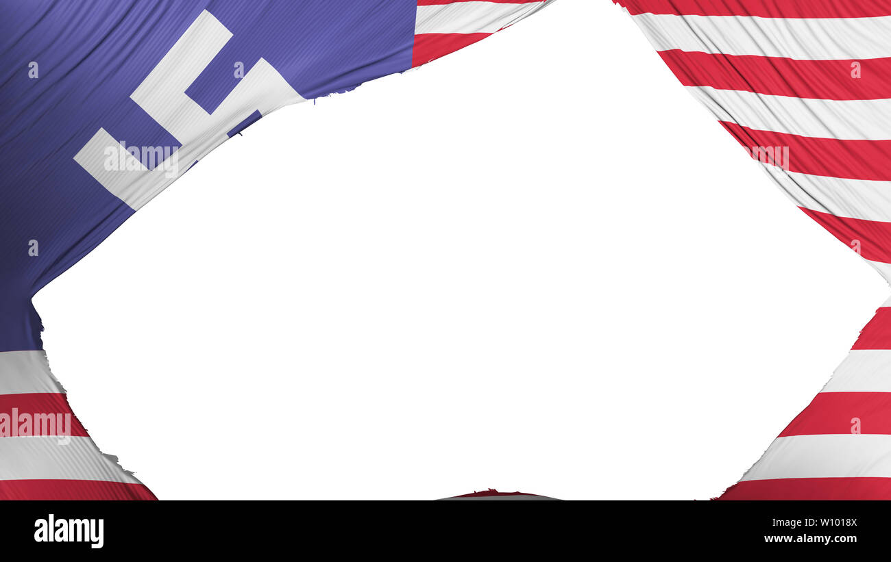 Divided USA swastika flag, white background, 3d rendering Stock Photo