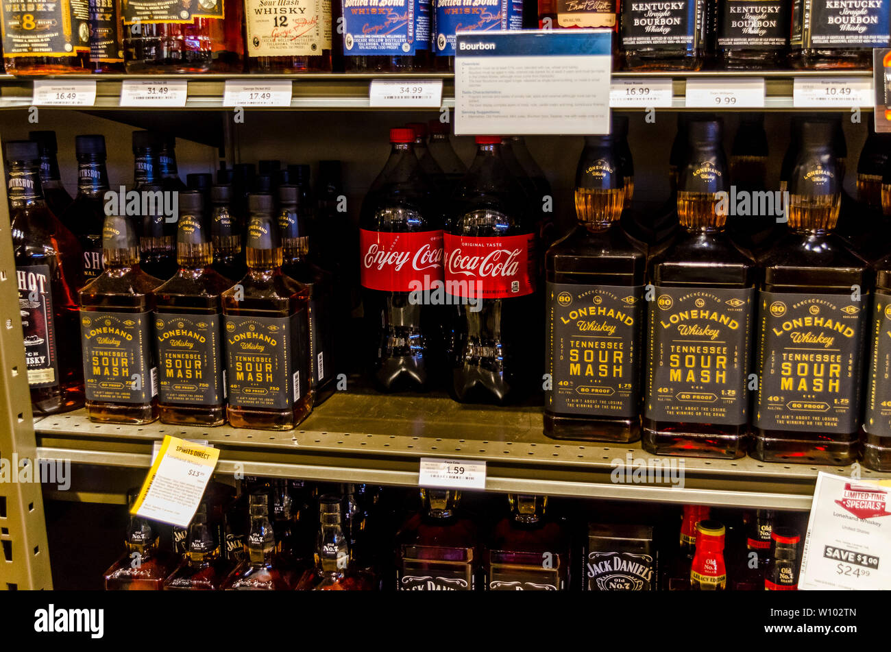 Whiskies at Total Wine and More in Pleasanton California USA Stock