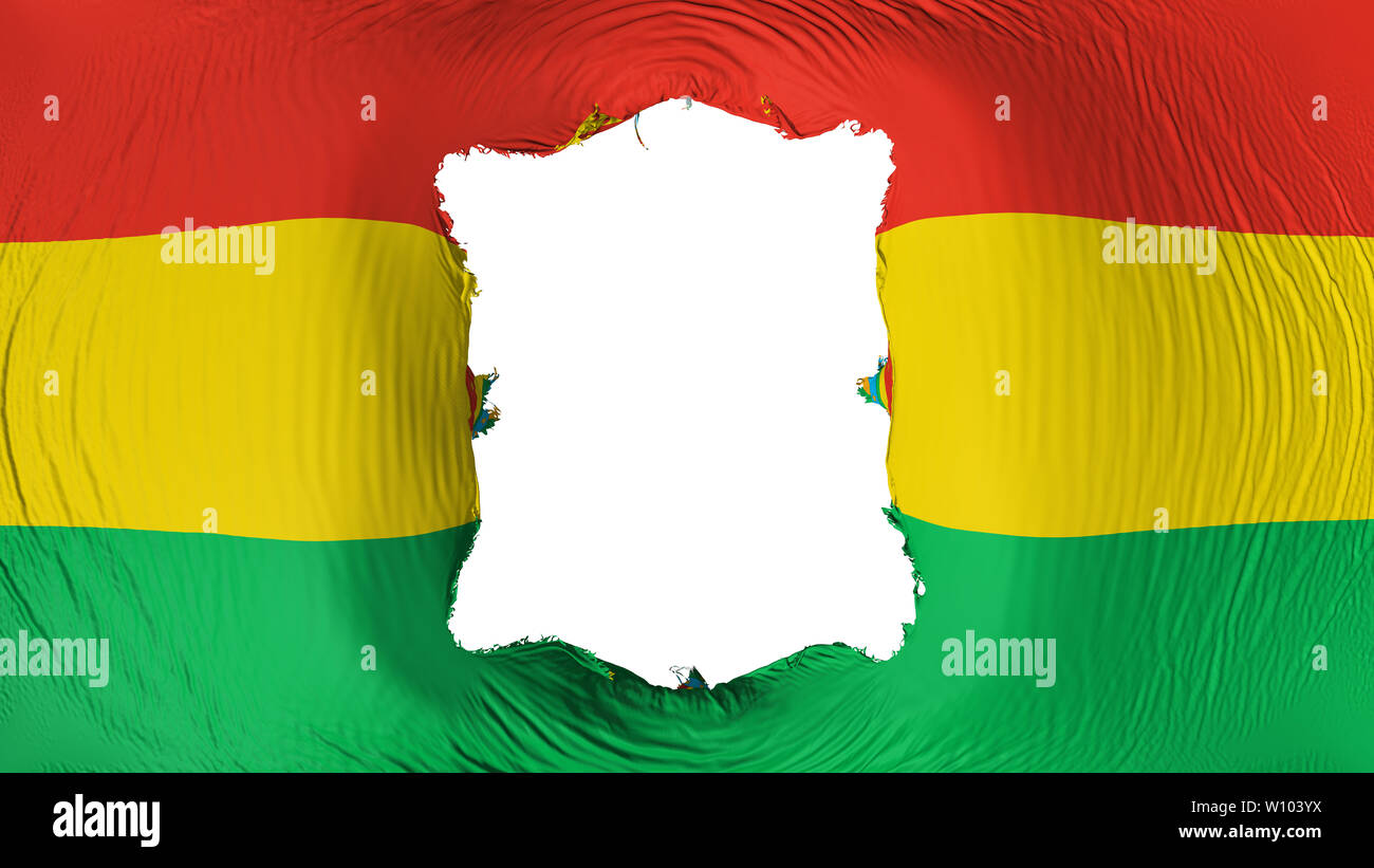 Square hole in the Bolivia flag Stock Photo - Alamy