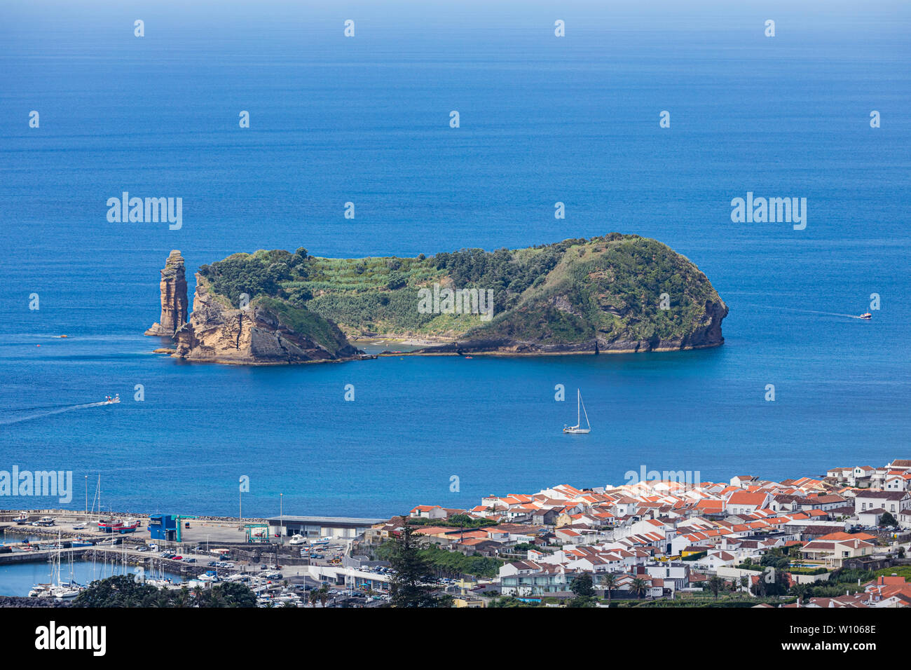 View from the mountains of Vila Franca do Campo, Sao Miguel island, Azores archipelago, Portugal Stock Photo