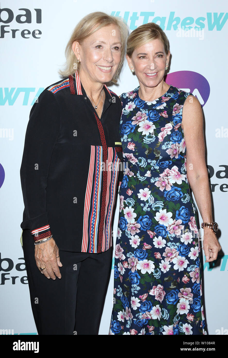 Chris evert and martina navratilova hires stock photography and images