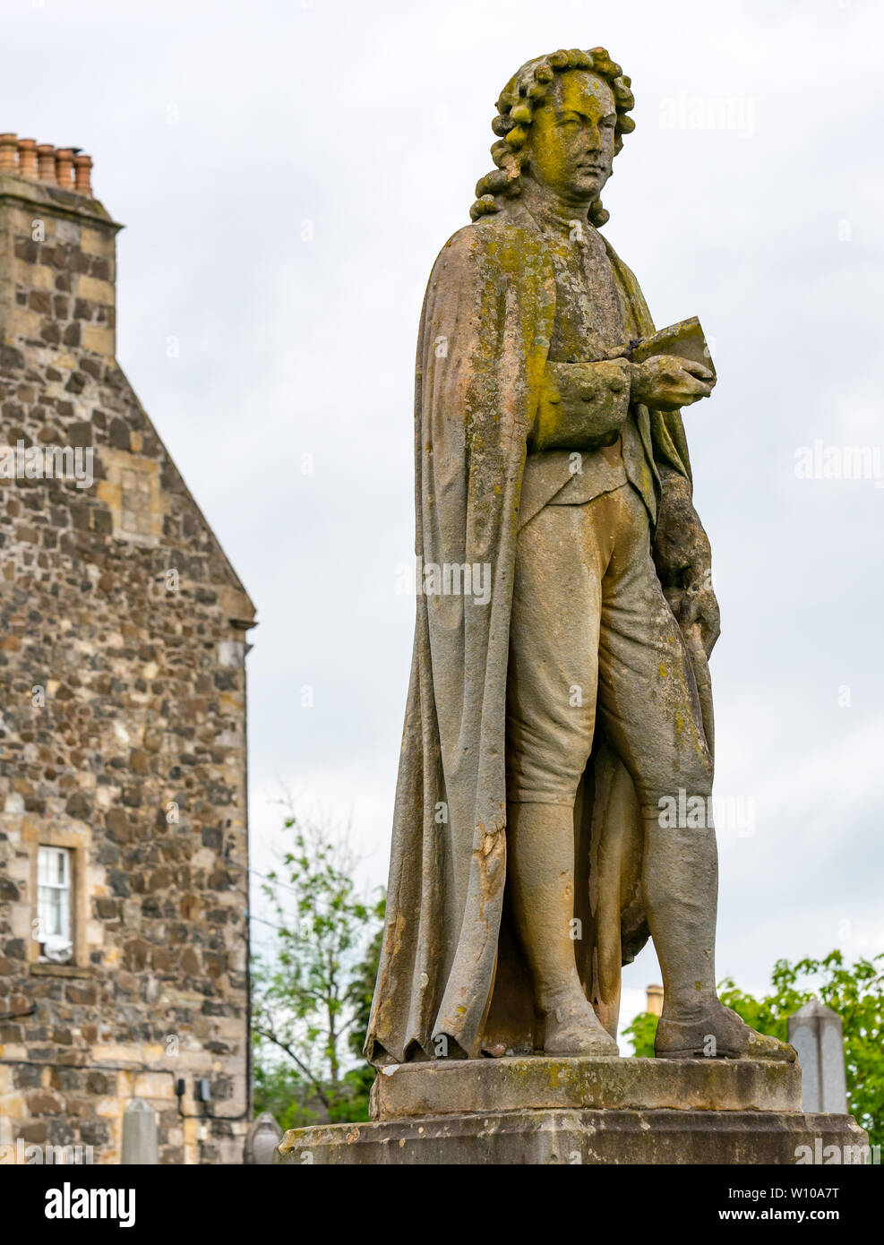 Statue of Ebenezer Erskine, Scottish Minister, Valley Cemetery, Old Town graveyard, Stirling, Scotland, UK Stock Photo