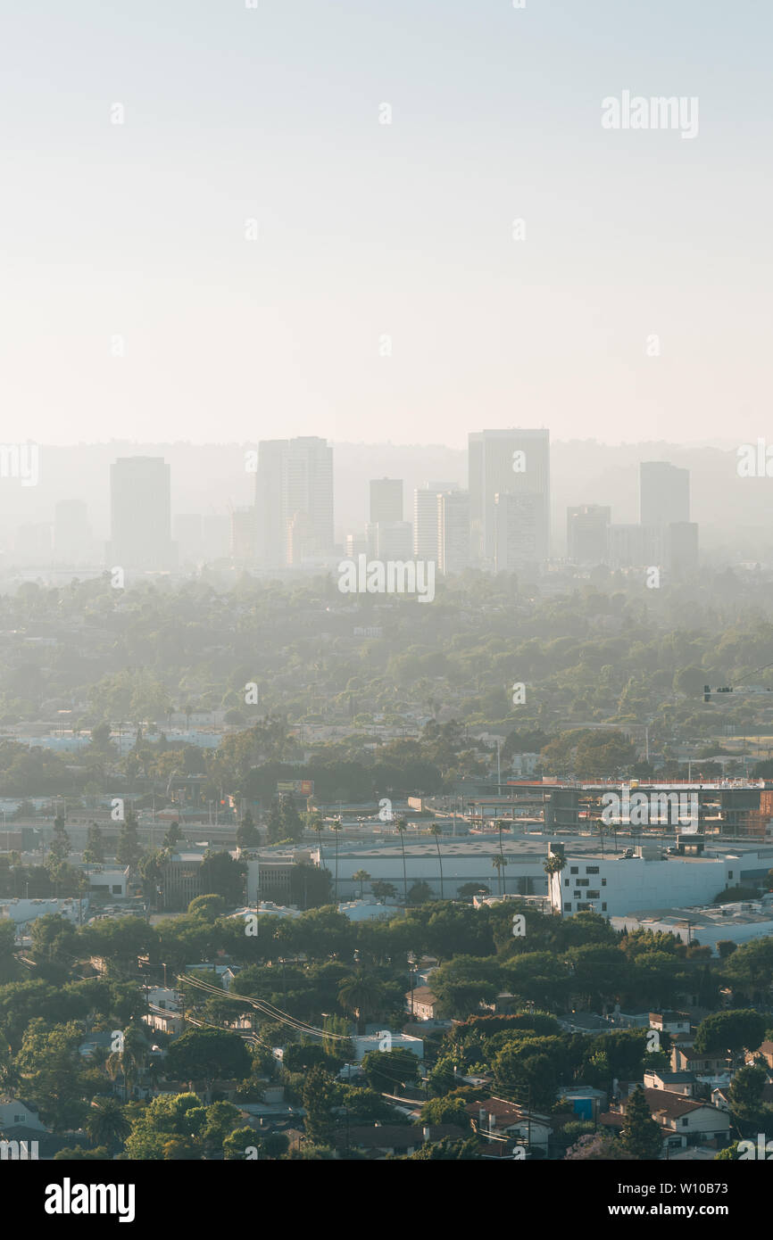 View from Baldwin Hills Scenic Overlook, in Los Angeles, California Stock Photo