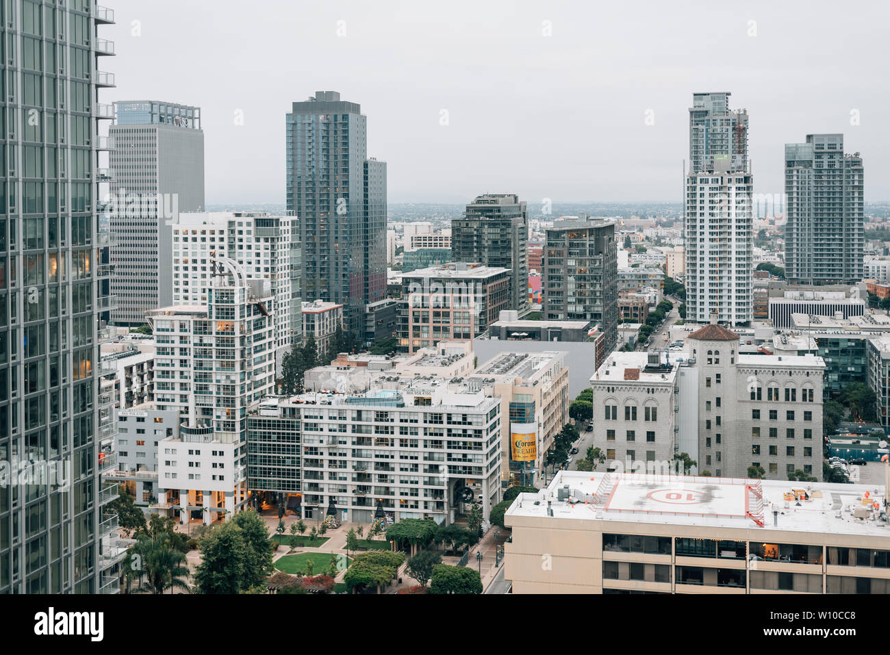 Cityscape Skyline View Of Downtown Los Angeles, California Stock Photo ...