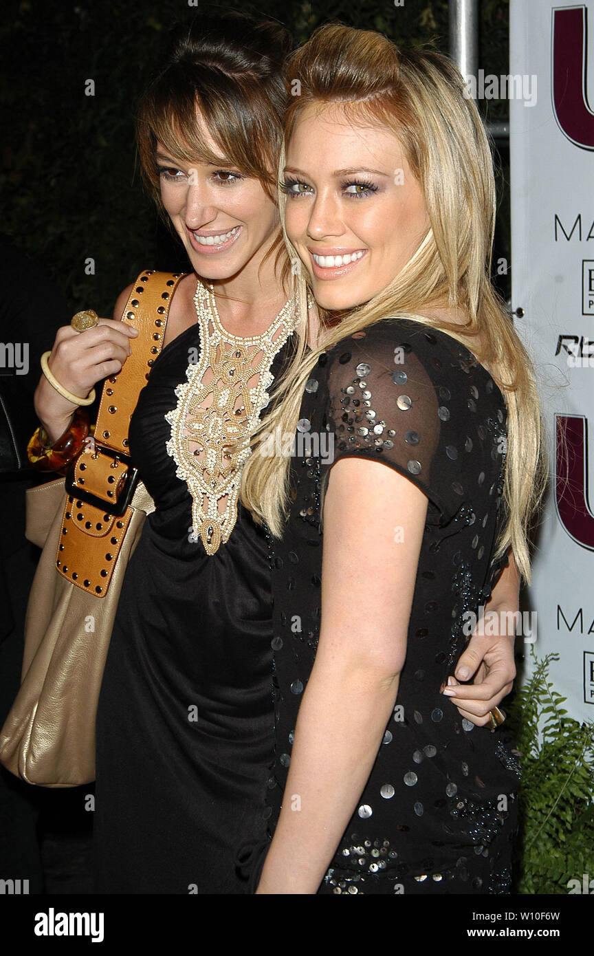 Haylie Duff and Hilary Duff at The Young Hot Hollywood Style Awards held at Element Hollywood in Hollywood, CA. The event took place on Wednesday, April 13, 2005.  Photo by: SBM / PictureLux - All Rights Reserved   - File Reference # 33790-5793SBMPLX Stock Photo