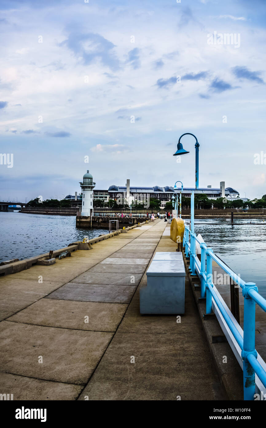 Singapore Mar 16 2019 Raffles Marina Lighthouse Built In 1994 And Overlooking The Tuas Second Link Singapore S Second Causeway To Malaysia Stock Photo Alamy